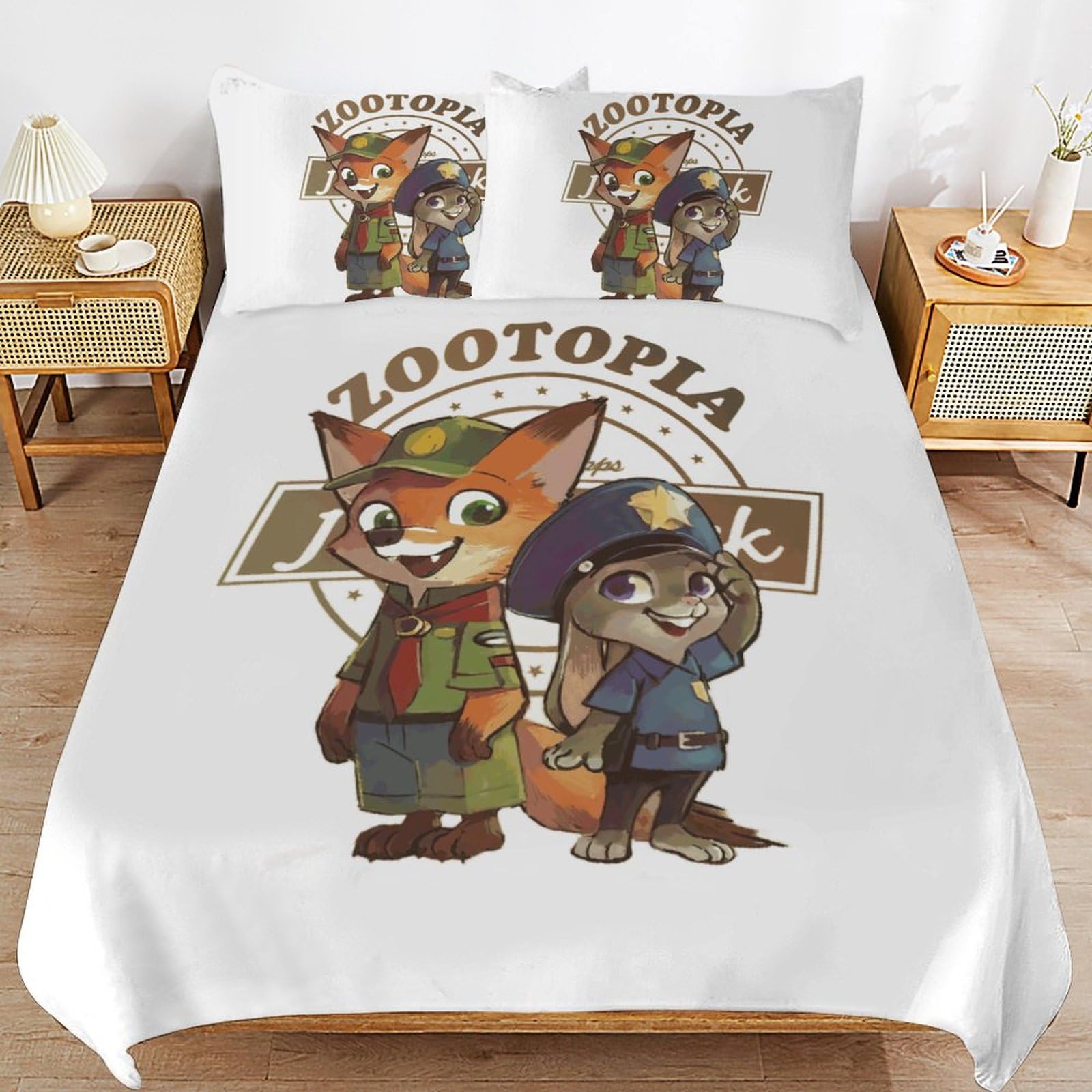 Amazon｜ズートピア ニック・ワイルド ベッド3点セット 布団カバー